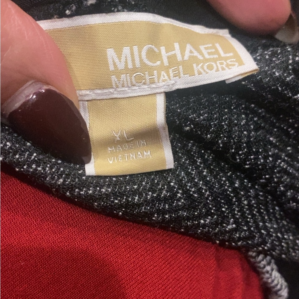 Michael Kors Women's Pants Size XL Gray Cropped Wide Leg Pull On Stretch - Picture 5 of 5